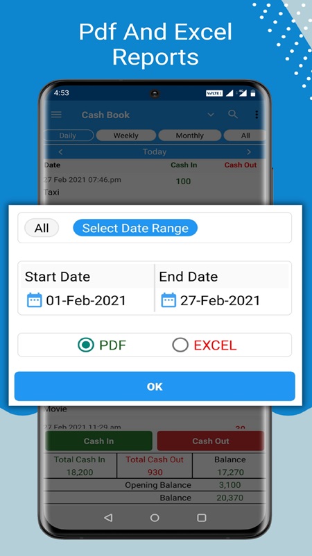 Cash Book- expense manager APK - screenshot 1