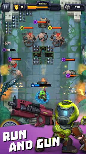 Mighty DOOM 1.13.1 APK + MOD [MenuGodMove SpeedOne Hit] - screenshot 2