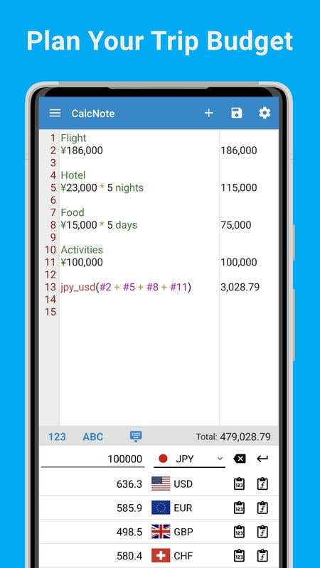 CalcNote APK - screenshot 2