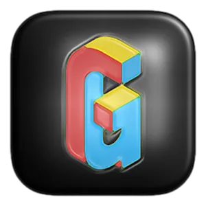 Glossy Dark 3D Icon Pack app icon