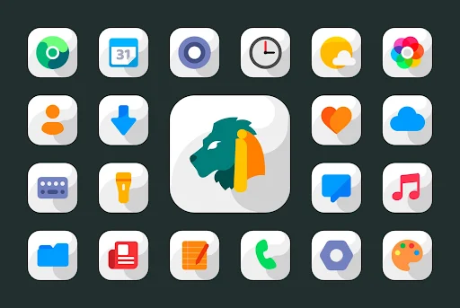 Maahes White Icon Pack - screenshot 1