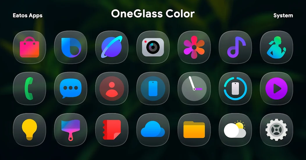 OneGlass 8 Color Icon Pack - screenshot 4