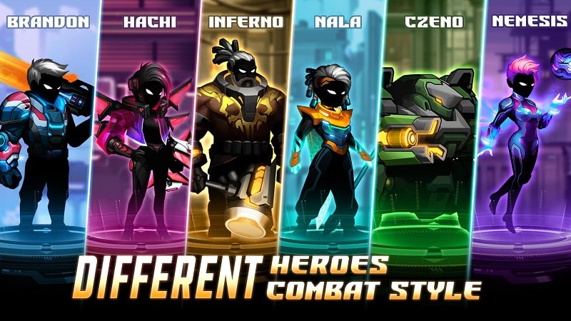 Cyber Fighters: Stickman Cyberpunk Impact Fighting app icon