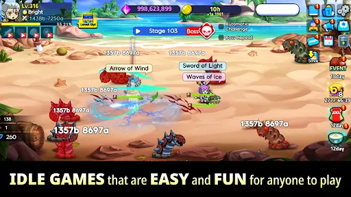 Triplet Heroes 1.6.5 APK + MOD [Menu, Damage, High Exp] - screenshot 4