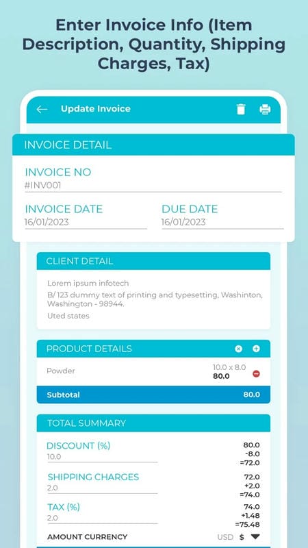 Easy Invoice APK - screenshot 3