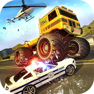 Police Chase Monster Car: City Cop Driver Escape app icon