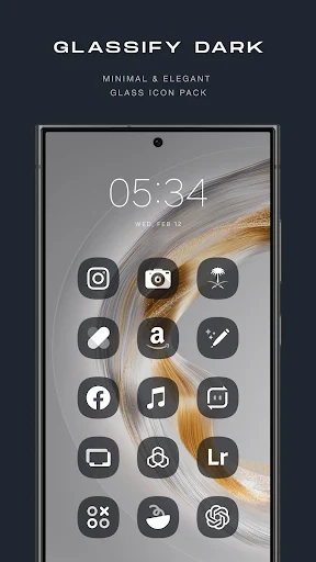 Glassify Dark Icon Pack - screenshot 1