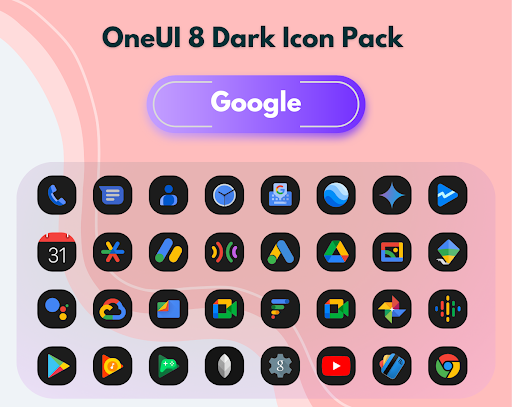 OneUI 8 Dark Icon Pack - screenshot 2