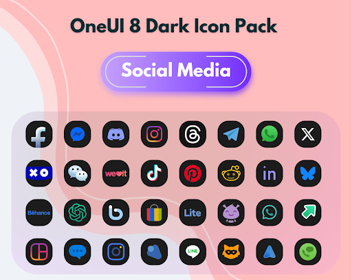 OneUI 8 Dark Icon Pack - screenshot 3