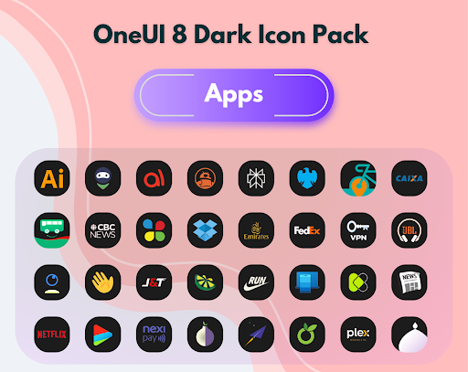 OneUI 8 Dark Icon Pack - screenshot 4