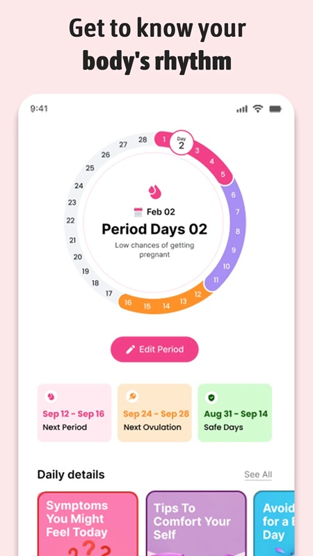 Period Tracker Ovulation Cycle APK - screenshot 2