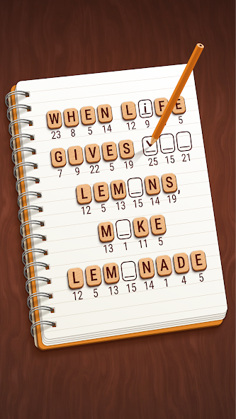 Colorwood Words - Cryptogram - screenshot 1