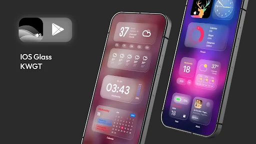 iOS Glass KWGT iOS 26 Inspired - screenshot 1