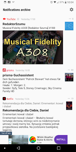 Notifications archive - screenshot 1
